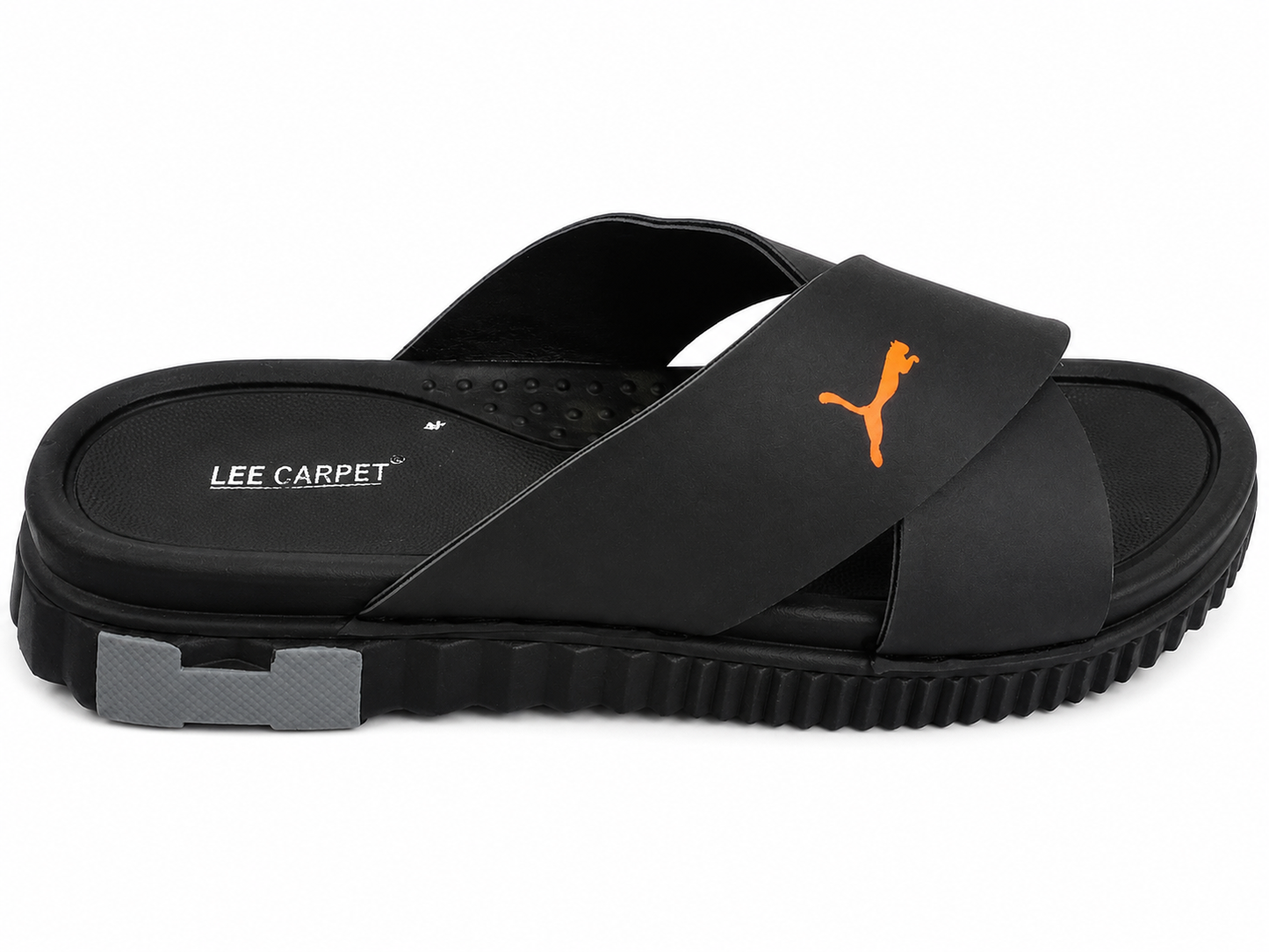 Sporty Black Comfort Slip-On Casual Slide Sandals