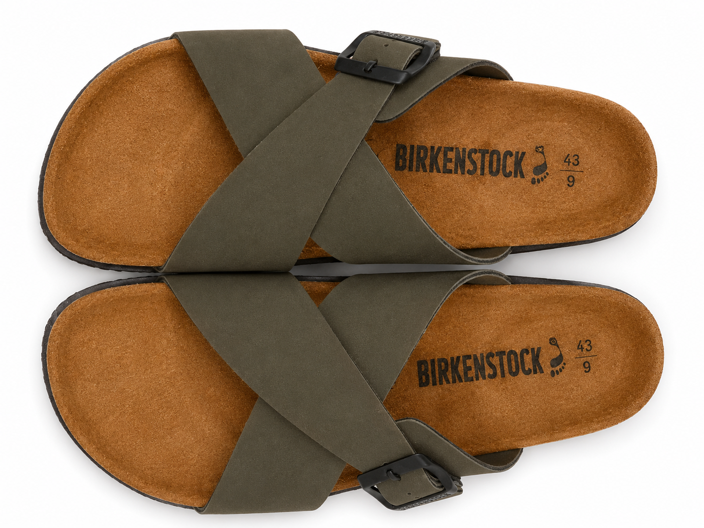 Stylish Black Cross Strap Buckle Comfort Sandals