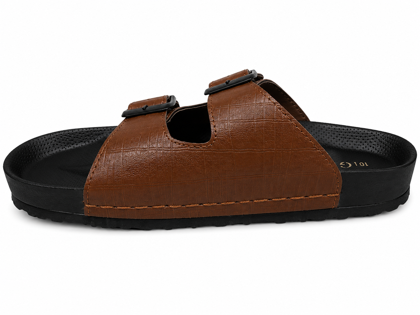 Classic Brown Double Buckle Comfort Casual Sandals