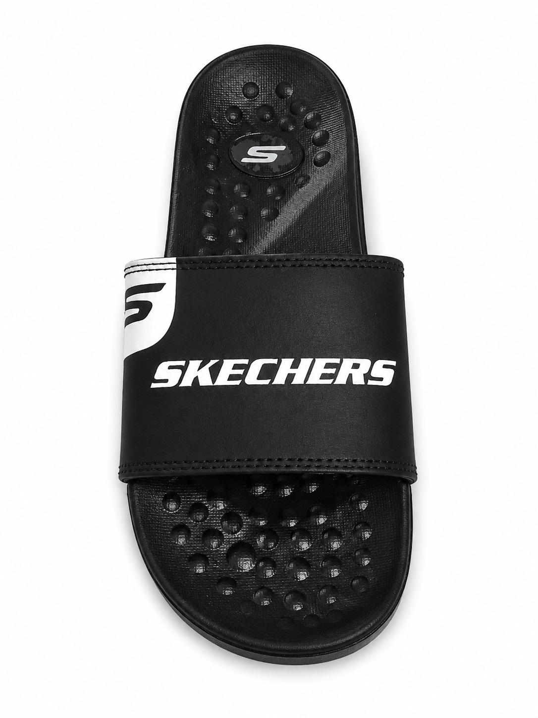 Black Sporty Comfort Slide Sandals Lightweight Daily Wear