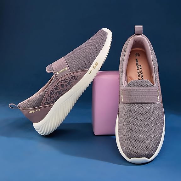 Women’s Mauve Slip-On Walking Shoes