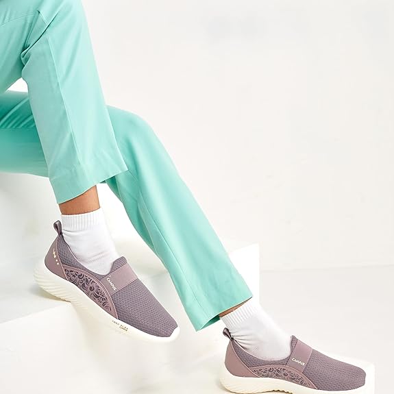 Women’s Mauve Slip-On Walking Shoes