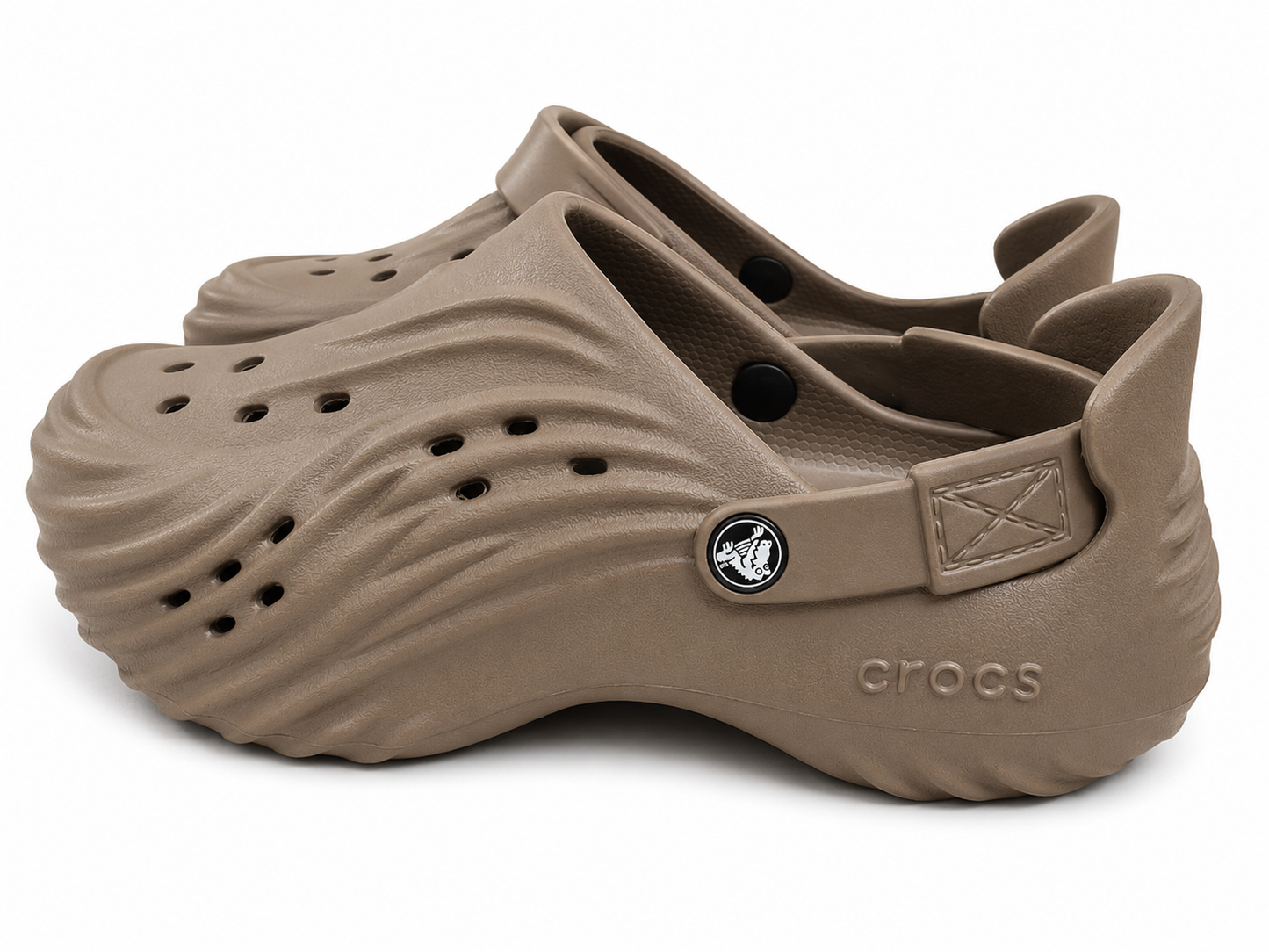 Brown Lightweight Ventilated Comfort Clogs Casual Slip-On