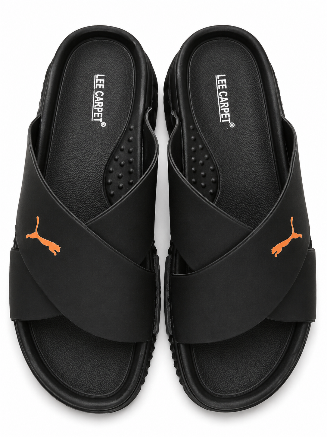 Sporty Black Comfort Slip-On Casual Slide Sandals