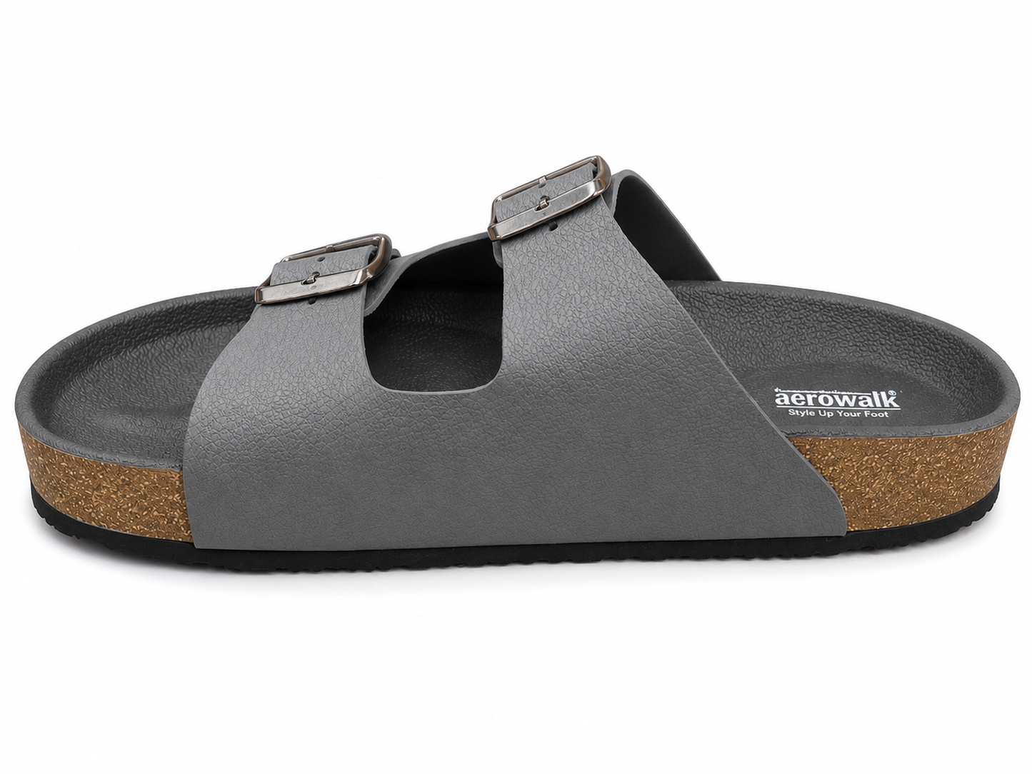 Minimal Black Double Buckle Comfort Casual Sandals