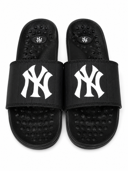 Black Logo Comfort Slide Sandals Casual Daily Wear