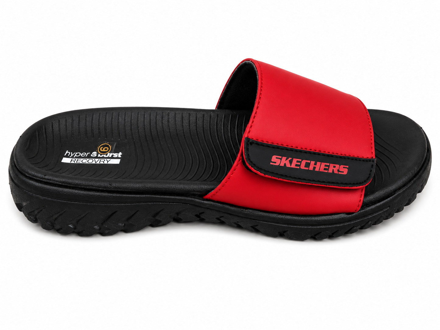 Stylish Red Black Comfort Slide Sandals Women