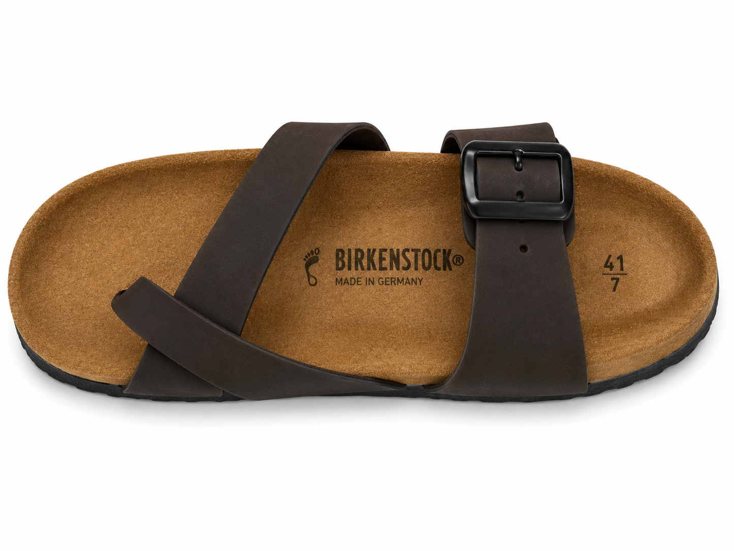 Elegant Brown Toe Ring Buckle Comfort Sandals