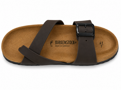 Elegant Brown Toe Ring Buckle Comfort Sandals