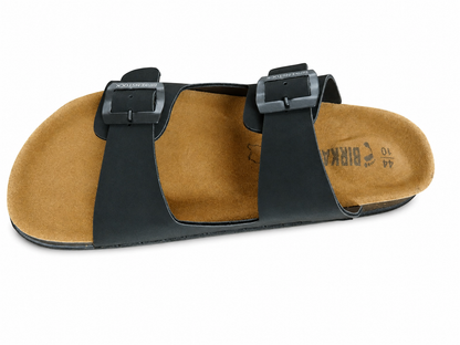Classic Black Double Strap Comfort Casual Sandals