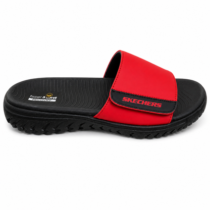 Stylish Red Black Comfort Slide Sandals Women