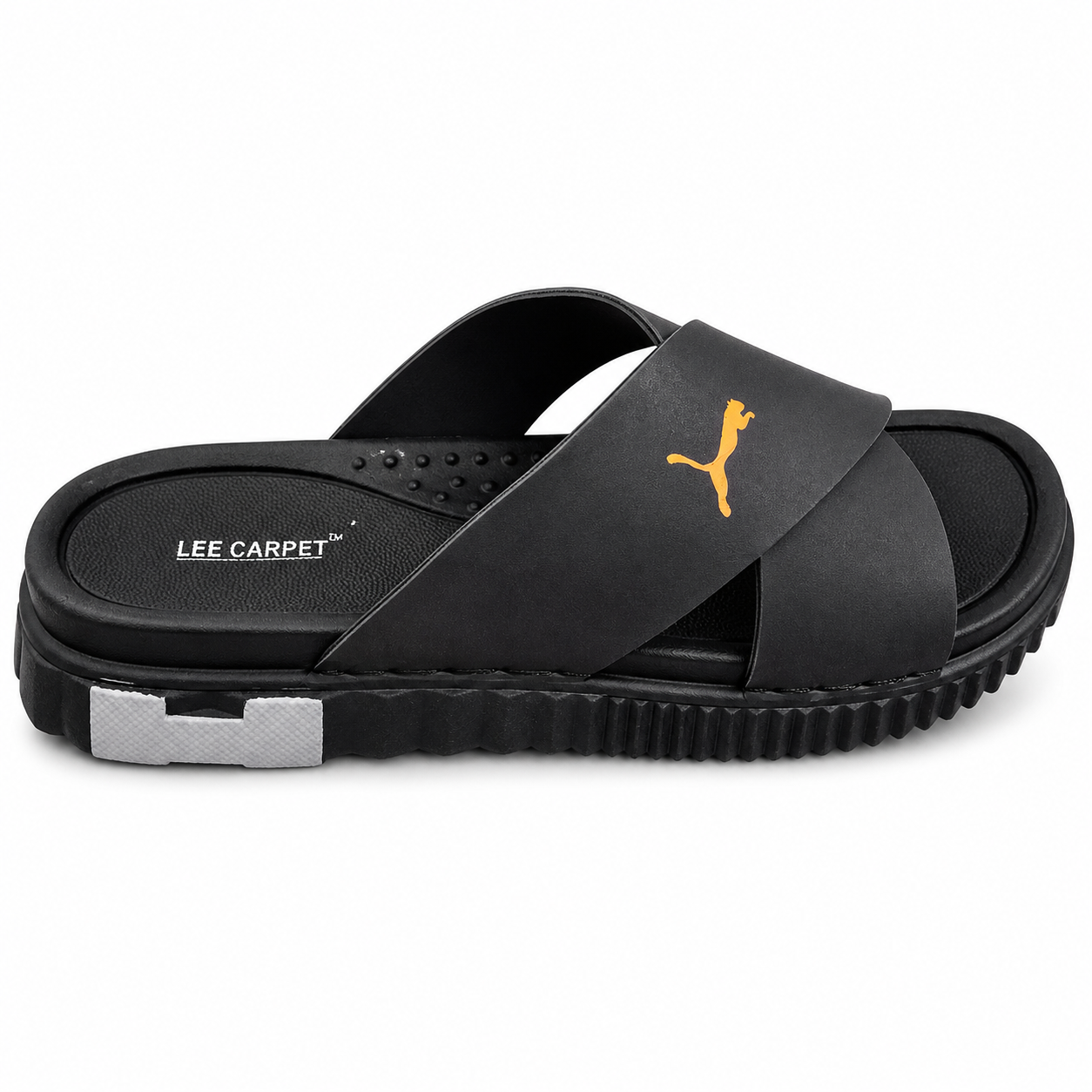 Sporty Black Comfort Slip-On Casual Slide Sandals