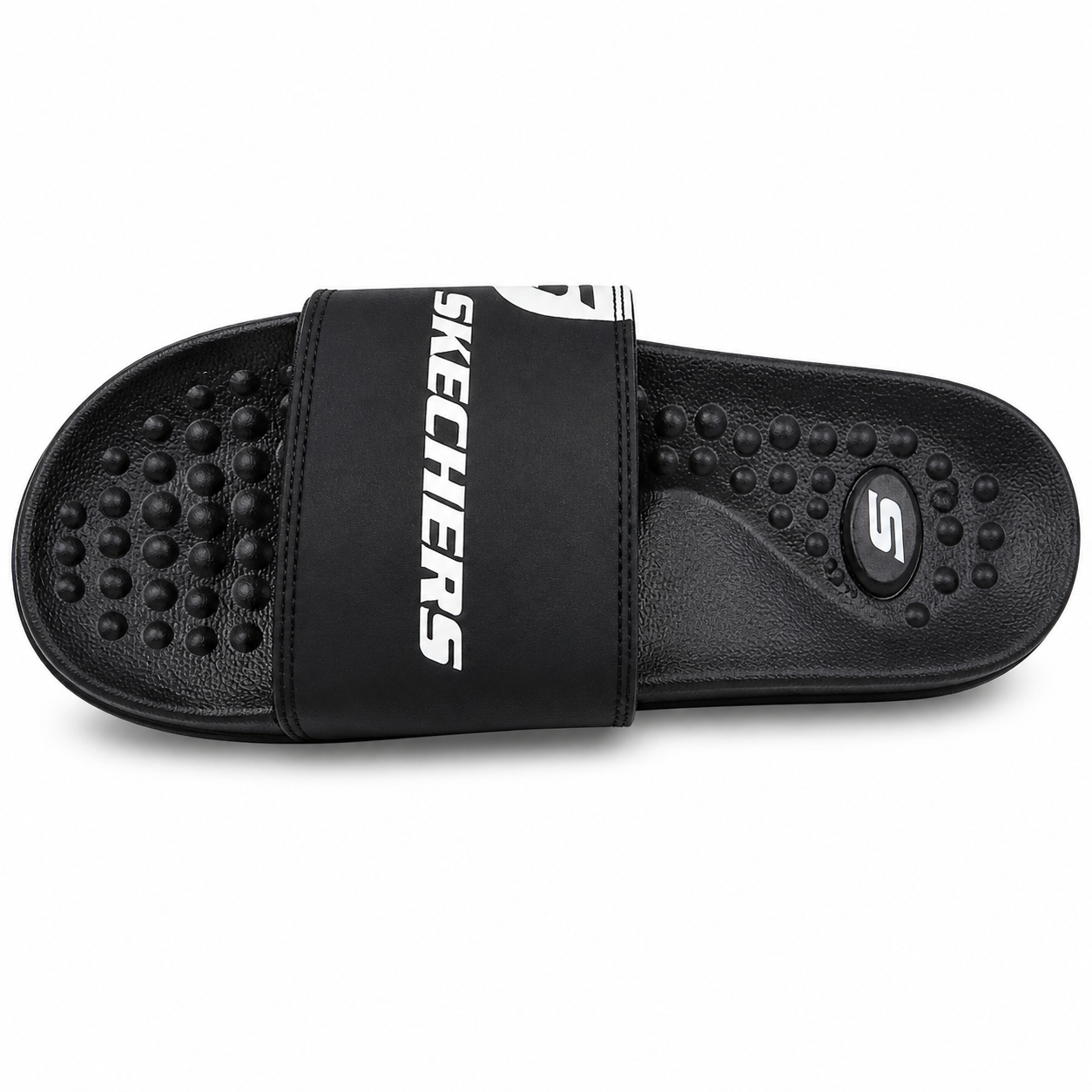 Black Sporty Comfort Slide Sandals Lightweight Daily Wear