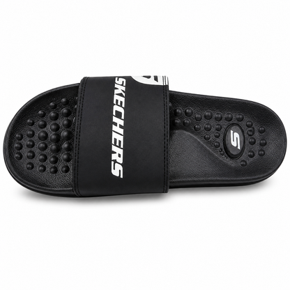 Black Sporty Comfort Slide Sandals Lightweight Daily Wear