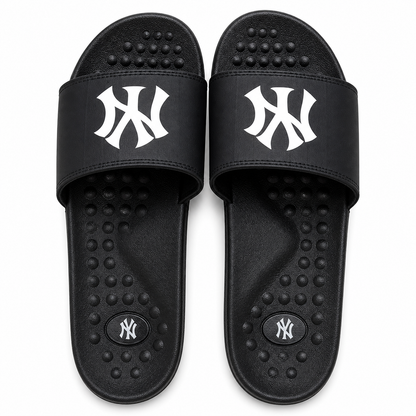 Black Logo Comfort Slide Sandals Casual Daily Wear