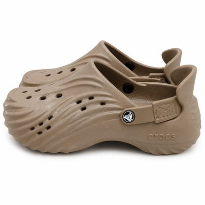 Brown Lightweight Ventilated Comfort Clogs Casual Slip-On