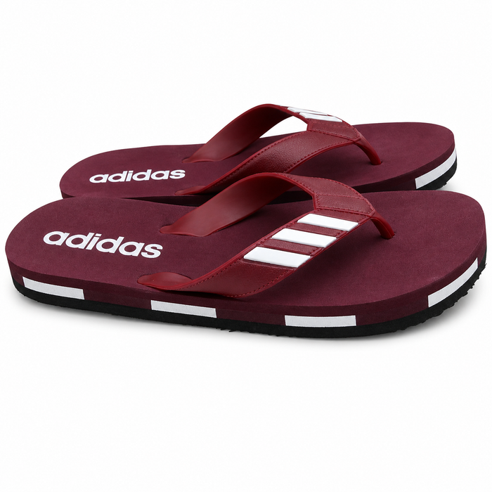 Maroon Sporty Toe Post Comfort Casual Flip Flops