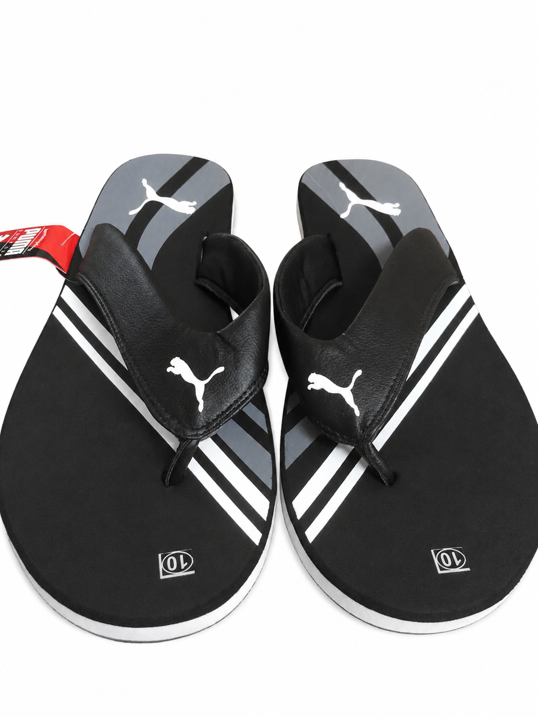Black Sporty Toe Post Comfort Casual Flip Flops
