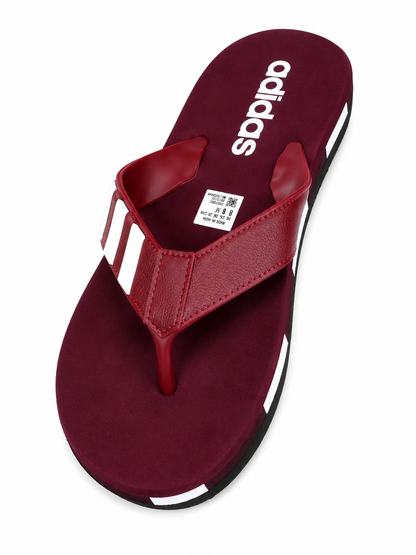 Maroon Sporty Toe Post Comfort Casual Flip Flops