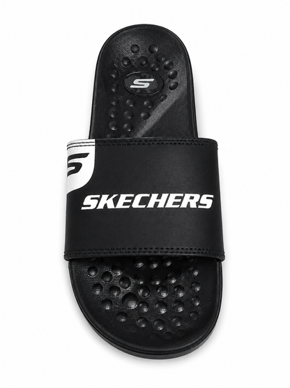 Black Sporty Comfort Slide Sandals Lightweight Daily Wear