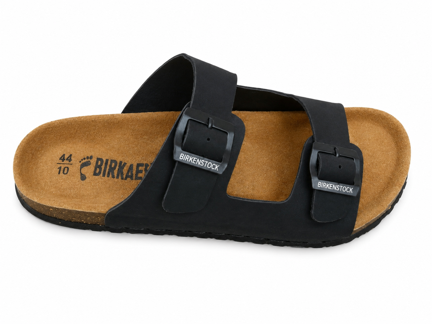 Classic Black Double Strap Comfort Casual Sandals
