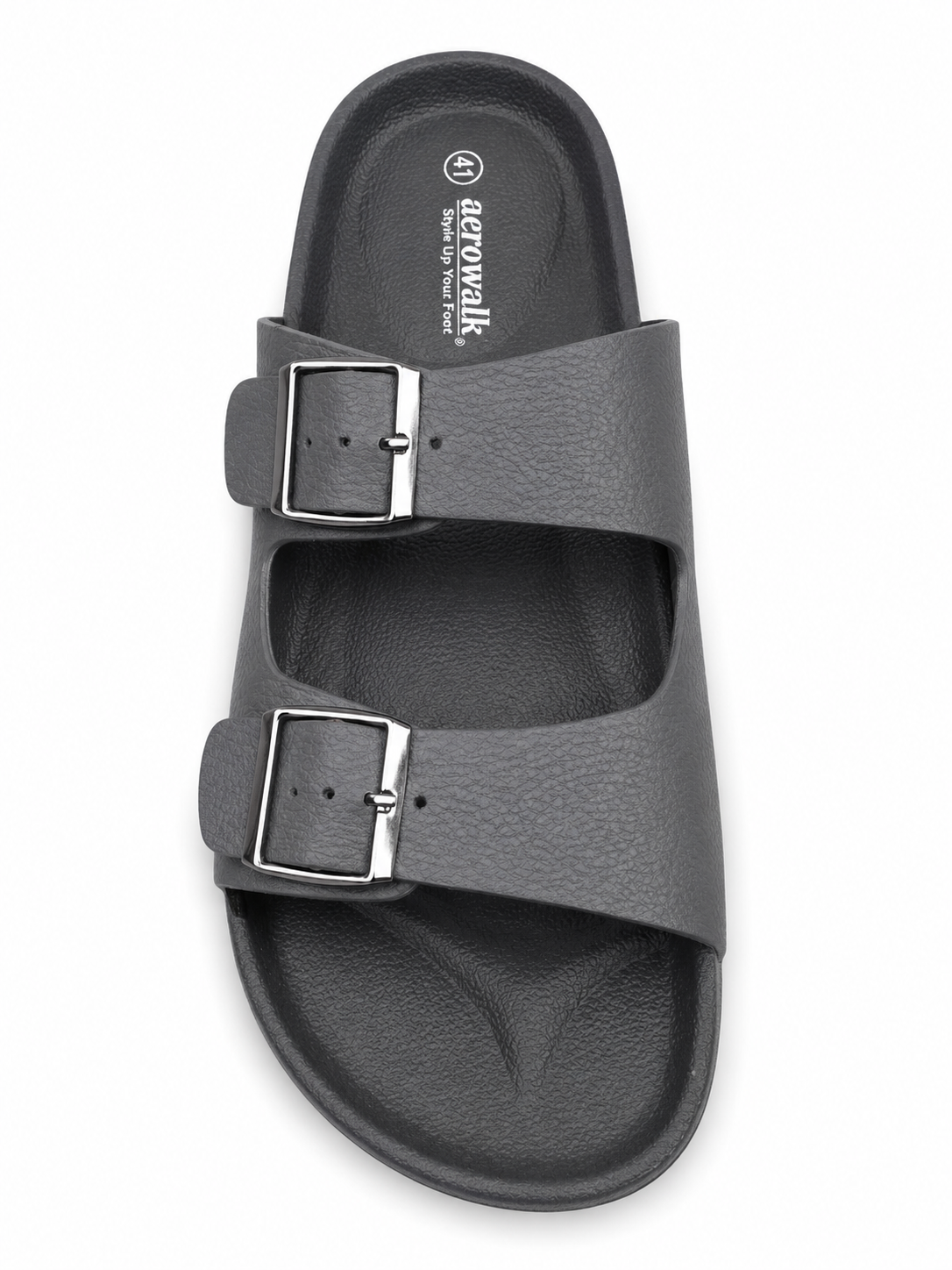 Minimal Black Double Buckle Comfort Casual Sandals