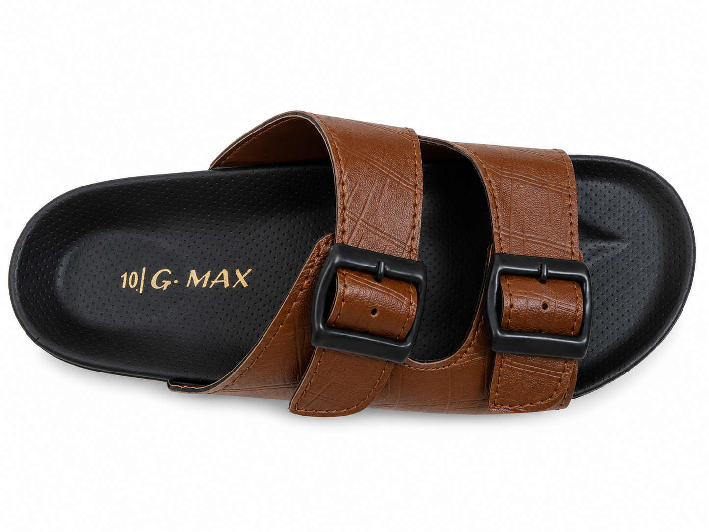 Classic Brown Double Buckle Comfort Casual Sandals