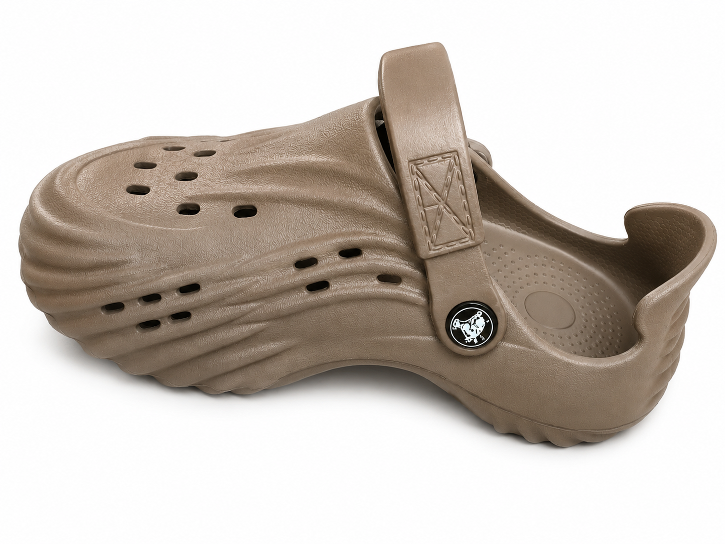Brown Lightweight Ventilated Comfort Clogs Casual Slip-On