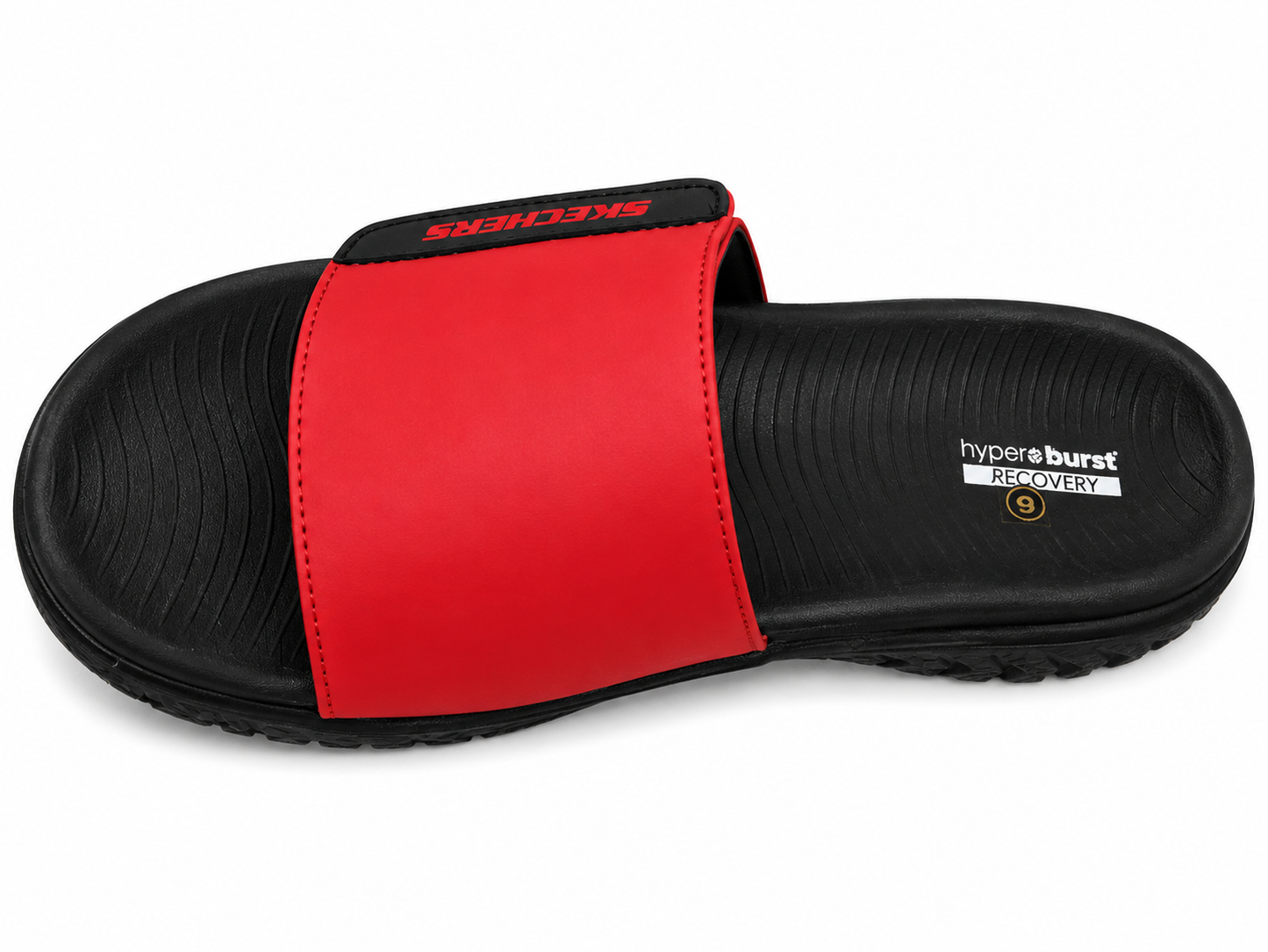Stylish Red Black Comfort Slide Sandals Women