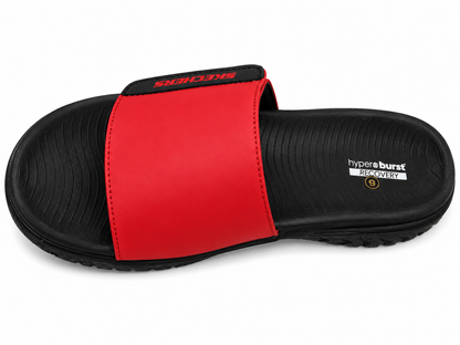 Stylish Red Black Comfort Slide Sandals Women