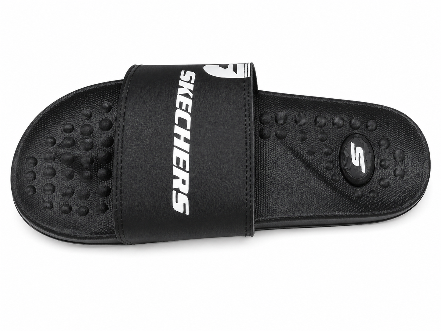 Black Sporty Comfort Slide Sandals Lightweight Daily Wear
