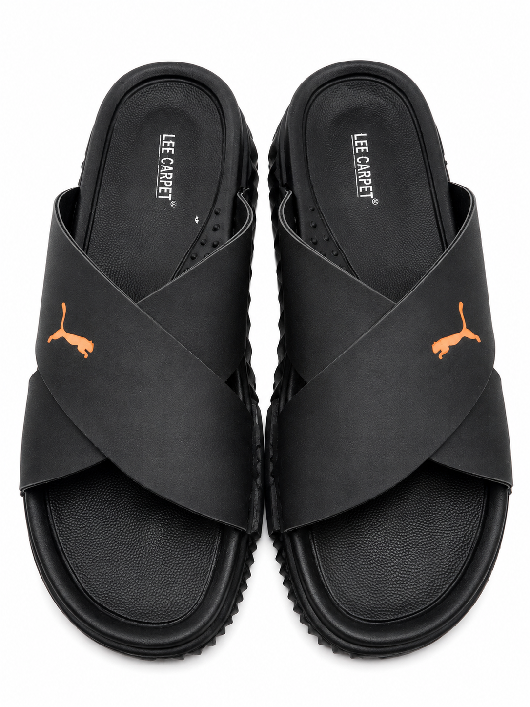 Sporty Black Comfort Slip-On Casual Slide Sandals